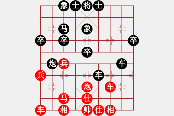 象棋棋譜圖片：創(chuàng)世紀(9段)-負-中盤硬手(月將) - 步數(shù)：40 