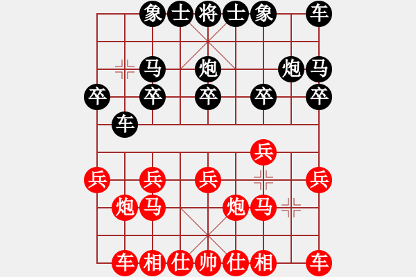 象棋棋譜圖片：3706局 A53-仕角炮轉(zhuǎn)反宮馬對(duì)右中炮-旋風(fēng)九專(zhuān)雙核 紅先負(fù) 小蟲(chóng)引擎25層 - 步數(shù)：10 