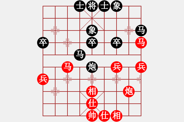 象棋棋譜圖片：《散手搏擊，考驗(yàn)功力！》拐腳馬【先負(fù)】寧波戚文卿(2015-2-8弈于大師網(wǎng)高級(jí)棋室) - 步數(shù)：40 