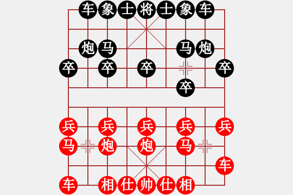 象棋棋譜圖片：魚(yú)網(wǎng)(6段)-負(fù)-北極浪子(5段)中炮右橫車對(duì)屏風(fēng)馬 - 步數(shù)：10 