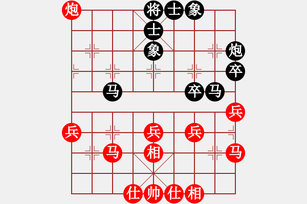 象棋棋譜圖片：廖二平     先負(fù) 萬(wàn)春林     - 步數(shù)：40 