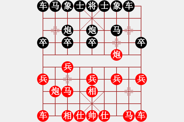 象棋棋譜圖片：728局 E47- 對(duì)兵轉(zhuǎn)兵底炮對(duì)右中炮-郭嘉(2200) 先負(fù) 小蟲(chóng)引擎23層(2693) - 步數(shù)：10 