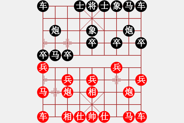 象棋棋譜圖片：1 - 步數(shù)：10 