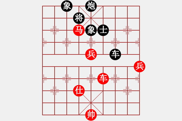 象棋棋譜圖片：五七炮進(jìn)三兵對(duì)屏風(fēng)馬黑大出車（和棋） - 步數(shù)：120 