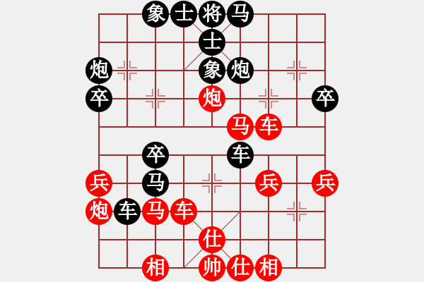 象棋棋譜圖片：小棋魔(月將)-負(fù)-水火既濟(jì)(3段)順炮直車(chē)對(duì)緩開(kāi)車(chē) 黑邊炮 - 步數(shù)：40 