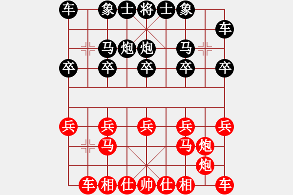 象棋棋譜圖片：5364局 A00--小蟲引擎25層 紅先負(fù) 巫師-小蟲-專業(yè) - 步數(shù)：10 