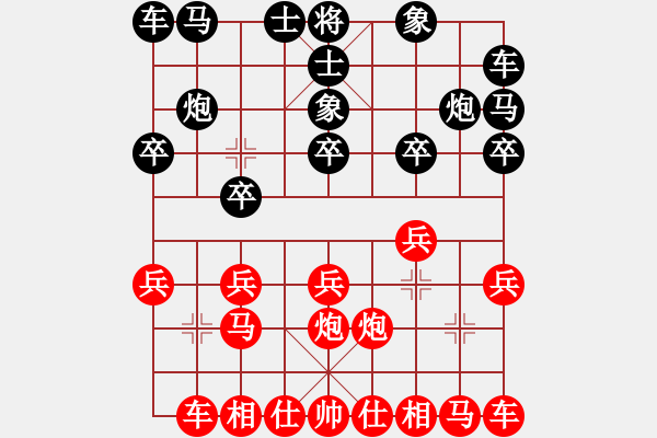 象棋棋譜圖片：士角炮：兌車放卒丟底相 黑車砍炮我送炮 - 步數(shù)：10 