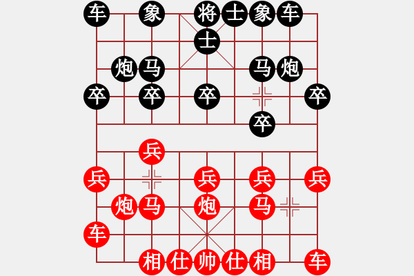象棋棋谱图片：俺下棋啦(人王)-和-下山王(月将) - 步数：10 