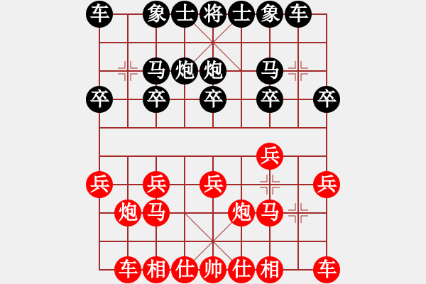 象棋棋谱图片：吾乃人中杰(9段)-负-星移斗转(8段) - 步数：10 