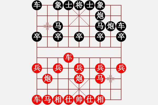 象棋棋譜圖片：小心我的炮，(十一級(jí))vs懸疑驚險(xiǎn)象棋(三級(jí))2015-11-25.ccf - 步數(shù)：10 