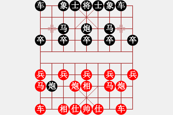 象棋棋譜圖片：跳躍的靈魂(天罡)-和-網(wǎng)絡(luò)人機(jī)王(中神) - 步數(shù)：10 