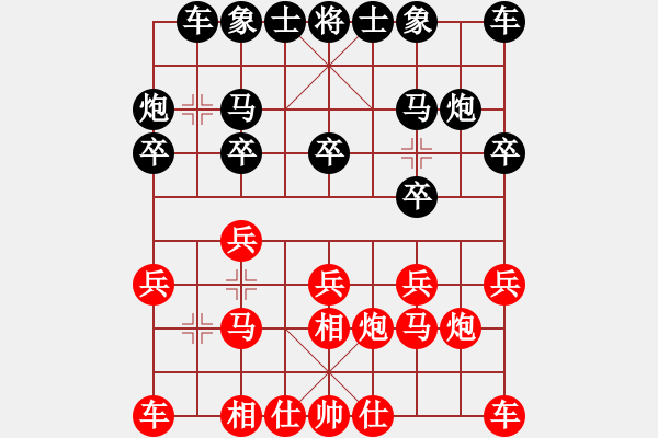 象棋棋譜圖片：無名軟件作弊[122630470] -VS- 英德市象棋冠軍[1023118713] - 步數(shù)：10 