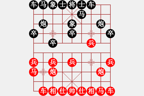 象棋棋譜圖片：帥的一塌糊(1段)-和-lhjyuan(3段) - 步數(shù)：10 