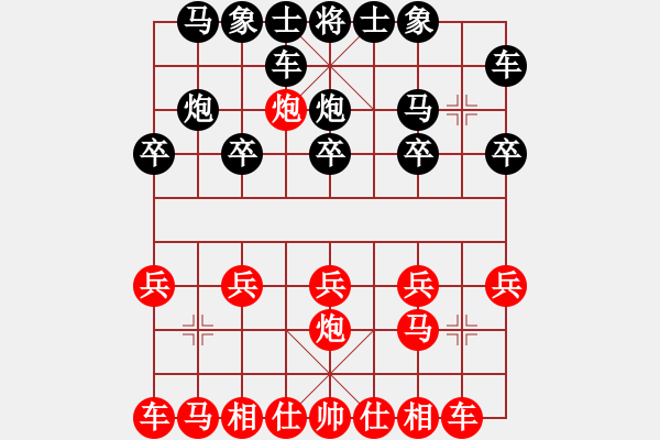 象棋棋譜圖片：瘋?cè)酥┲擘醄1276903881] -VS- 我愛玩QQ[330462877] - 步數(shù)：10 