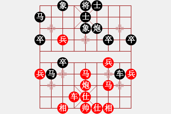 象棋棋譜圖片：橫才俊儒[紅] -VS- 文治[黑] - 步數(shù)：40 