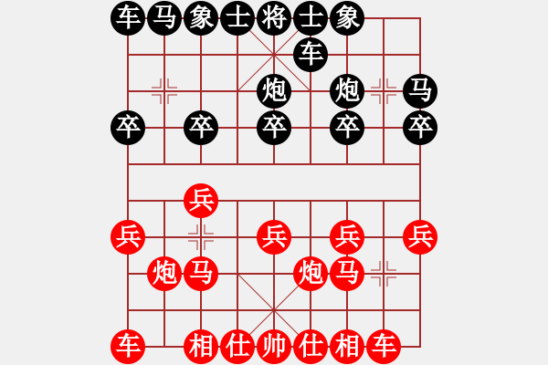 象棋棋谱图片：陕西省 高飞 和 天津市 范越 - 步数：10 