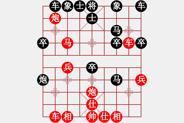 象棋棋譜圖片：菜鳥下棋(9級(jí))-勝-貴陽(yáng)老郭(2段) - 步數(shù)：30 