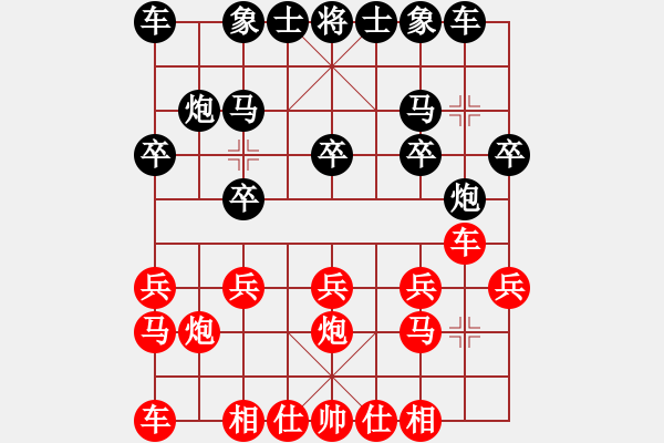 象棋棋譜圖片：中炮巡河車對(duì)屏風(fēng)馬進(jìn)3卒 （電腦實(shí)戰(zhàn) 2） - 步數(shù)：10 