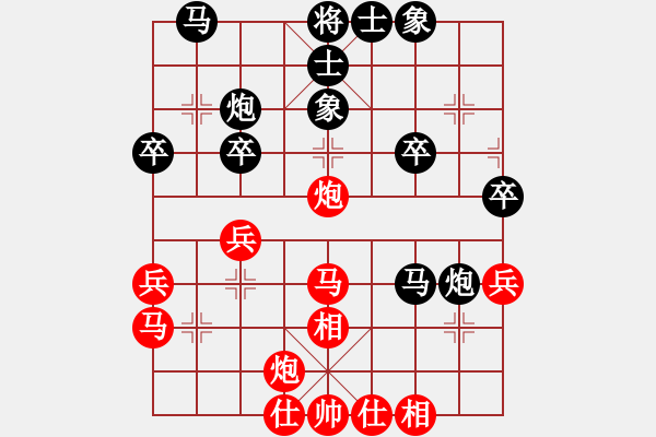 象棋棋譜圖片：紅旗大盜(9星)-和-pengkang(9星) - 步數(shù)：40 