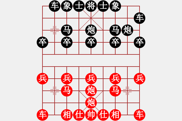 象棋棋譜圖片：13807605072紅負葬心【中炮緩開車對后補列炮】 - 步數(shù)：10 