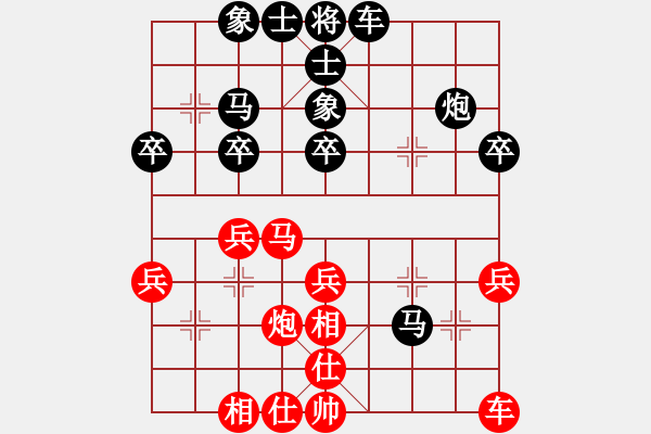 象棋棋譜圖片：紫薇花對(duì)紫微郎 和 懂你 - 步數(shù)：30 