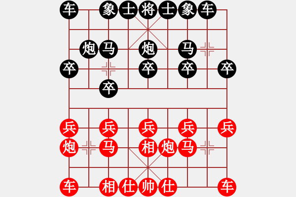 象棋棋譜圖片：234.飛相局對左中炮（91胡、翁胡） - 步數(shù)：10 