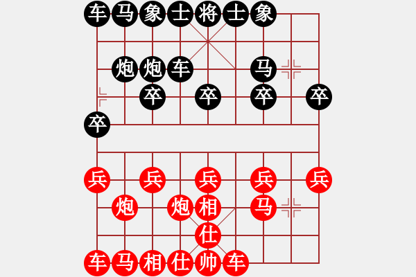 象棋棋谱图片：孙浩宇 先和 刘克非 - 步数：10 