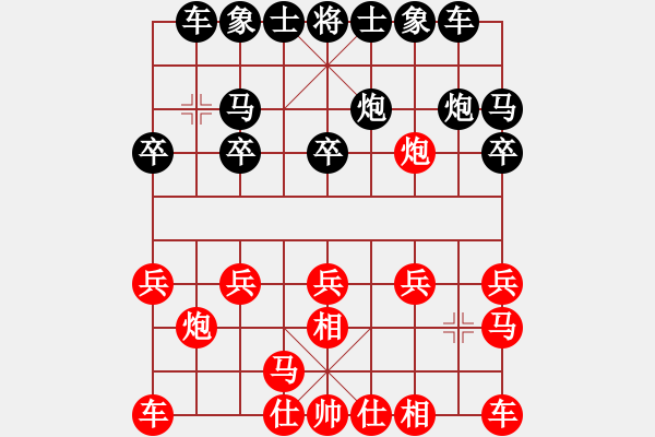 象棋棋譜圖片：過宮炮應(yīng)飛相（業(yè)四升業(yè)五評(píng)測(cè)對(duì)局）我后勝 - 步數(shù)：10 