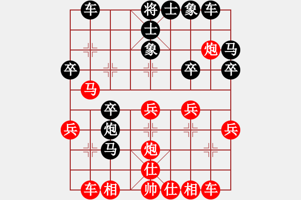 象棋棋譜圖片：探囊取物爾(8星)-勝-溫州小棋迷(3星) - 步數(shù)：30 