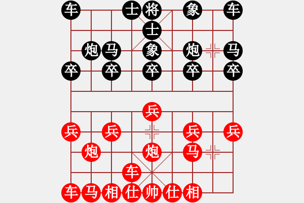 象棋棋谱图片：横才俊儒[292832991] -VS- 神奇[2303573611] - 步数：10 