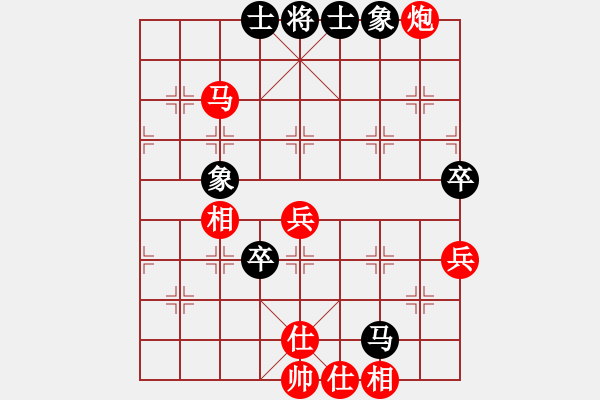 象棋棋譜圖片：旋風(fēng)V5.0先勝巫師業(yè)余級（五七炮進三兵對屏風(fēng)馬飛右象） - 步數(shù)：70 