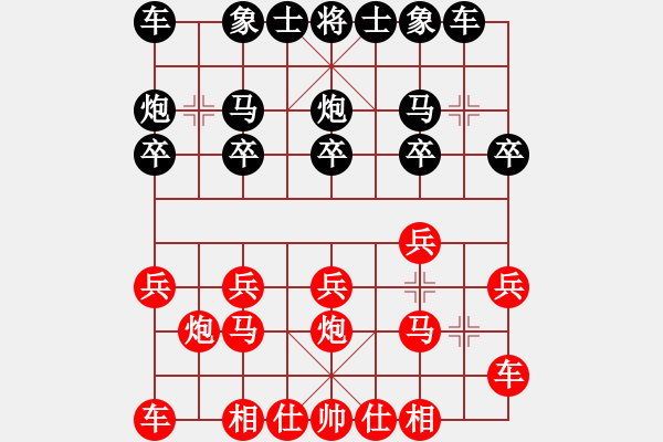 象棋棋譜圖片：后補順炮刻舟求劍：棄馬抽車也要看情況 - 步數(shù)：10 