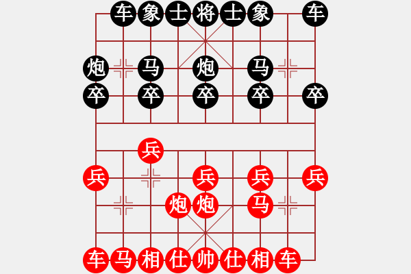 象棋棋譜圖片：順炮布局－紅炮八平六變化實戰(zhàn)對局4 - 步數(shù)：10 