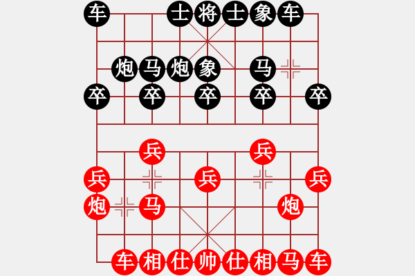 象棋棋譜圖片：葬心紅勝廣西龐大1234【仙人指路對(duì)士角炮或過宮炮】 - 步數(shù)：10 