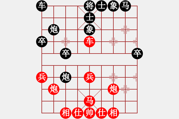 象棋棋譜圖片：銀鳳二號(9星)-和-華山完美庫(北斗) - 步數(shù)：40 