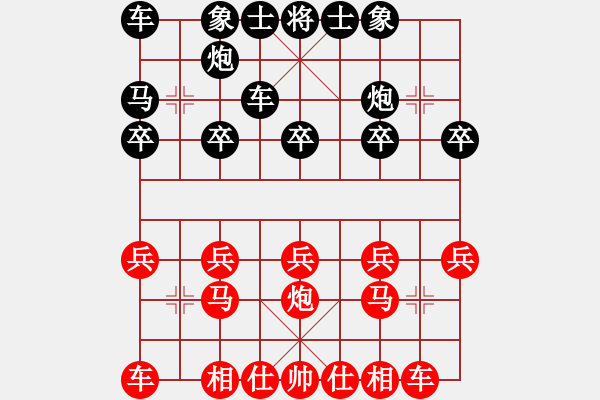 象棋棋譜圖片：砍黑龜背炮修改版B，第10步黑應(yīng)進(jìn)7卒 - 步數(shù)：20 