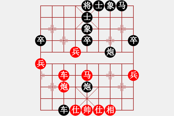 象棋棋譜圖片：閩北順炮王(5段)-和-于朵朵(8段) - 步數(shù)：40 