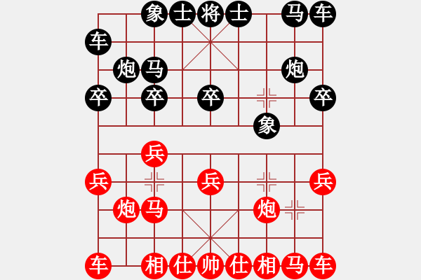 象棋棋譜圖片：七十七校 周德裕先胡章和 - 步數(shù)：10 