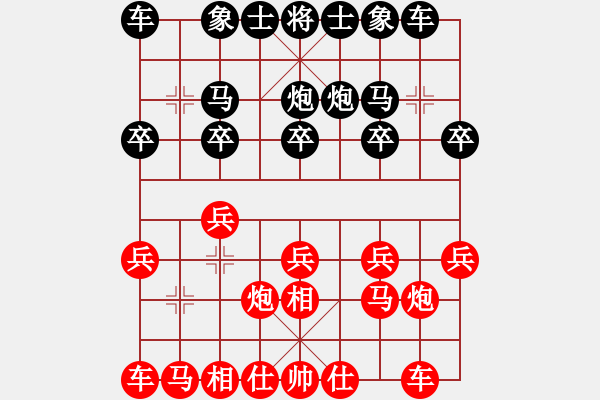 象棋棋谱图片：山东省棋牌运动管理中心 李学淏 胜 辽宁省体育总会 吕学冬 - 步数：10 