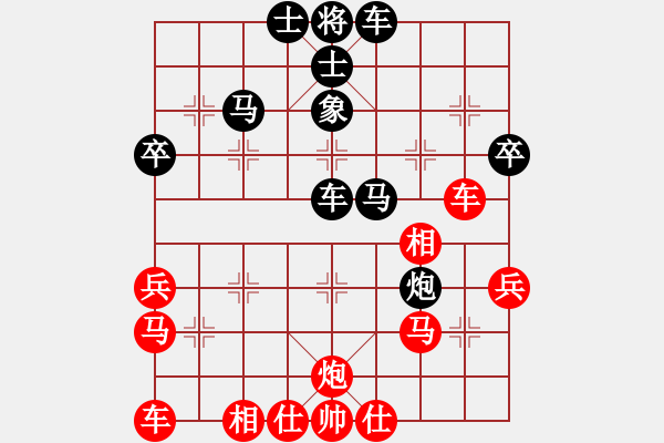 象棋棋譜圖片：春夢了無痕(2弦)-勝-星云戰(zhàn)神六(5星)順炮緩開車紅兵7進1炮8平7 - 步數(shù)：40 