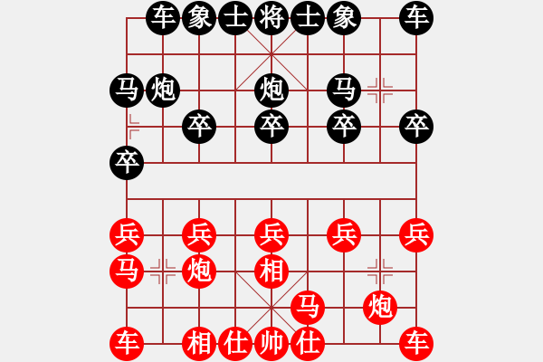 象棋棋譜圖片：lyynjkw[紅] -VS- 二姥爺[黑] - 步數(shù)：10 