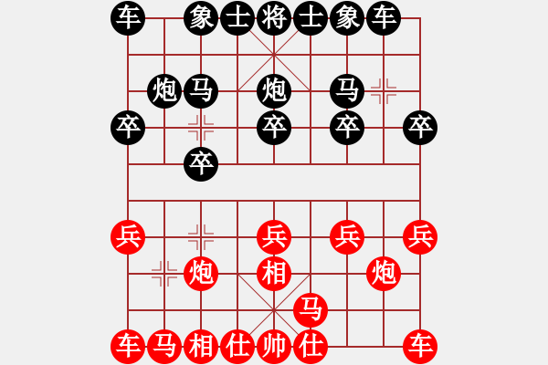 象棋棋譜圖片：6527局 A06-兵底炮局-旋風(fēng)引擎24層 紅先勝 旋九專雙核-菜鳥 - 步數(shù)：10 