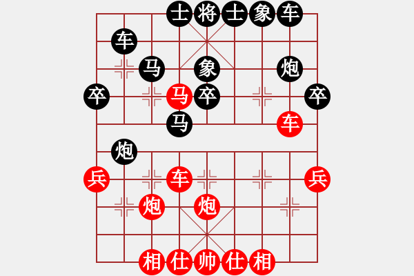 象棋棋譜圖片：中炮過(guò)河車互進(jìn)七兵對(duì)屏風(fēng)馬左馬盤河(紅馬八進(jìn)七對(duì)黑卒7進(jìn)1）  新馬放南山(5段)-負(fù)-風(fēng)中的紅兵( - 步數(shù)：40 