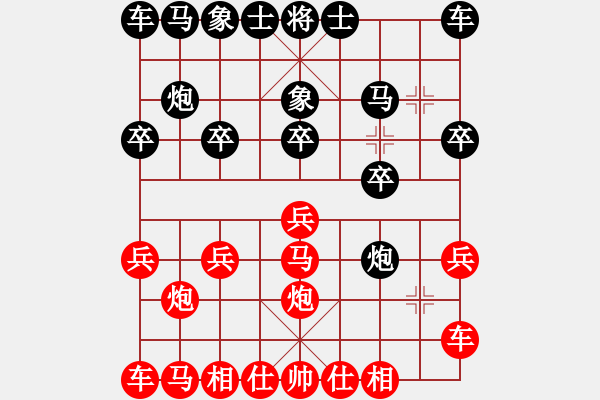 象棋棋譜圖片：橫才俊儒[292832991] -VS- 林子[394455903] - 步數(shù)：10 