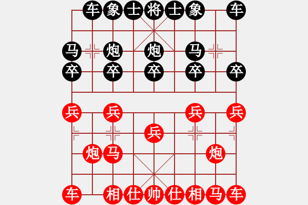 象棋棋譜圖片：心煩[1039477435] 勝 冀寞殺手[1054551583] - 步數(shù)：10 