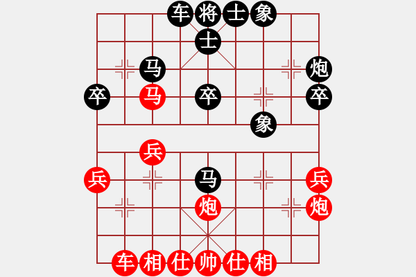 象棋棋譜圖片：thanhtu(7段)-和-cyzhy(5段) - 步數(shù)：30 