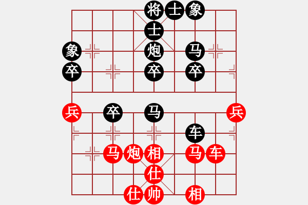 象棋棋譜圖片：150613 第一輪 第二臺(tái) 藍(lán)鴻昌(峇株B) 負(fù) 羅毅文(居鑾) - 步數(shù)：40 