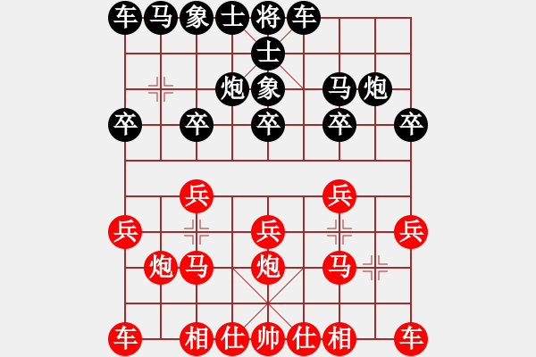 象棋棋譜圖片：1396局 E00- 仙人指路-小蟲引擎23層(先勝)業(yè)3-3 - 步數(shù)：10 