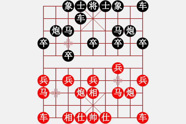 象棋棋谱图片：左文静 先和 金海英 - 步数：10 