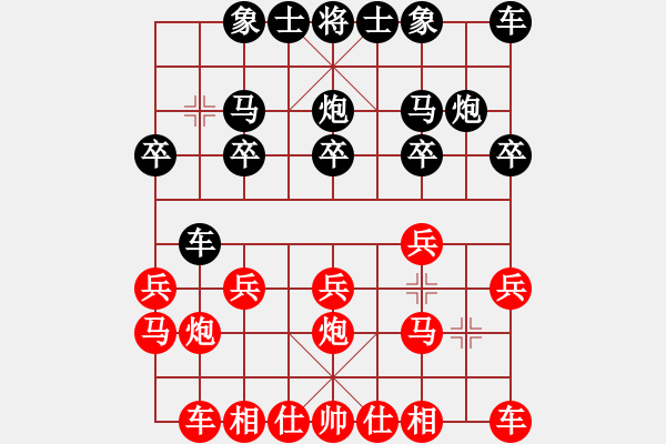 象棋棋谱图片：刘亿豪 先和 黄学谦 - 步数：10 